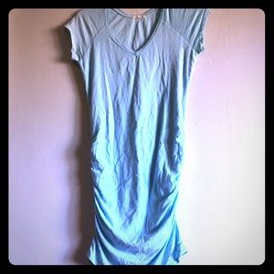 Sundry ruched v neck tee shirt dress